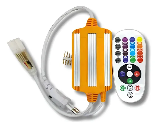Controladora manguera 10*6Mm RGB 220V 24 Kays