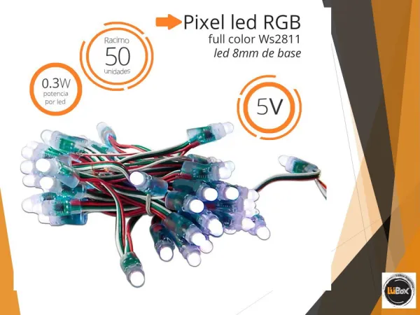 Pixel led RGB Pixel MAGIC Full Racimo 50 Uni- 5V