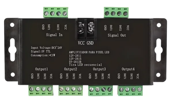Amplificador RGB Pixel Secuencial 5V-24V - M-Led