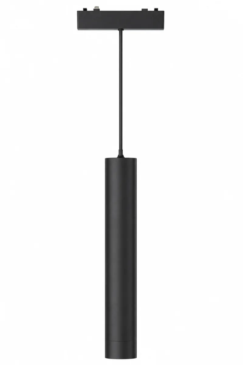Aplique Colgante 12w 4000k Negro Para Riel Magnético MT-20 48v