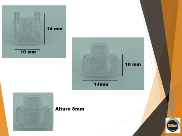 Mini Clip PVC 3D P/neon 8*16Mm