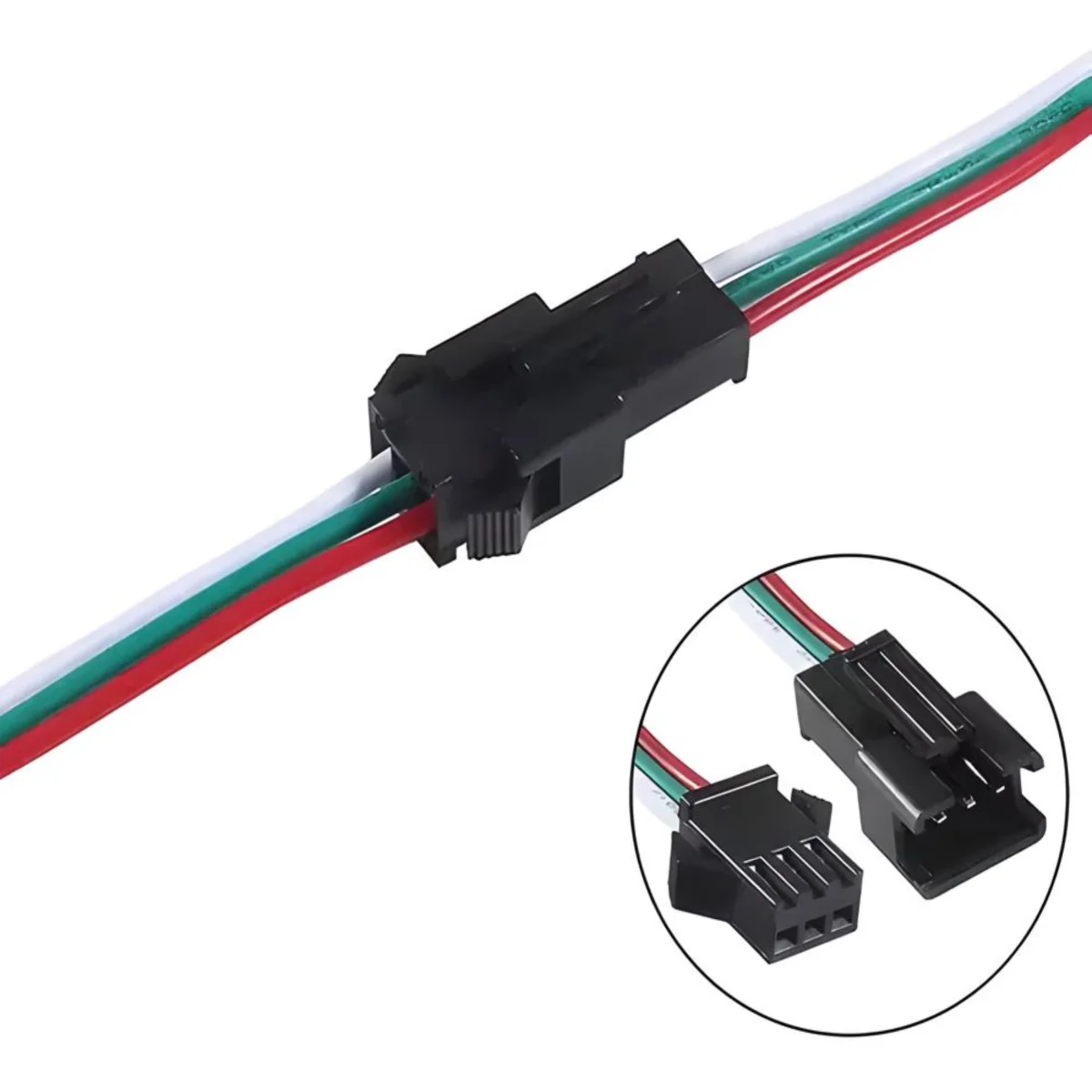 Juego Conector JST 3 pin cable PIXEL 3 hilos