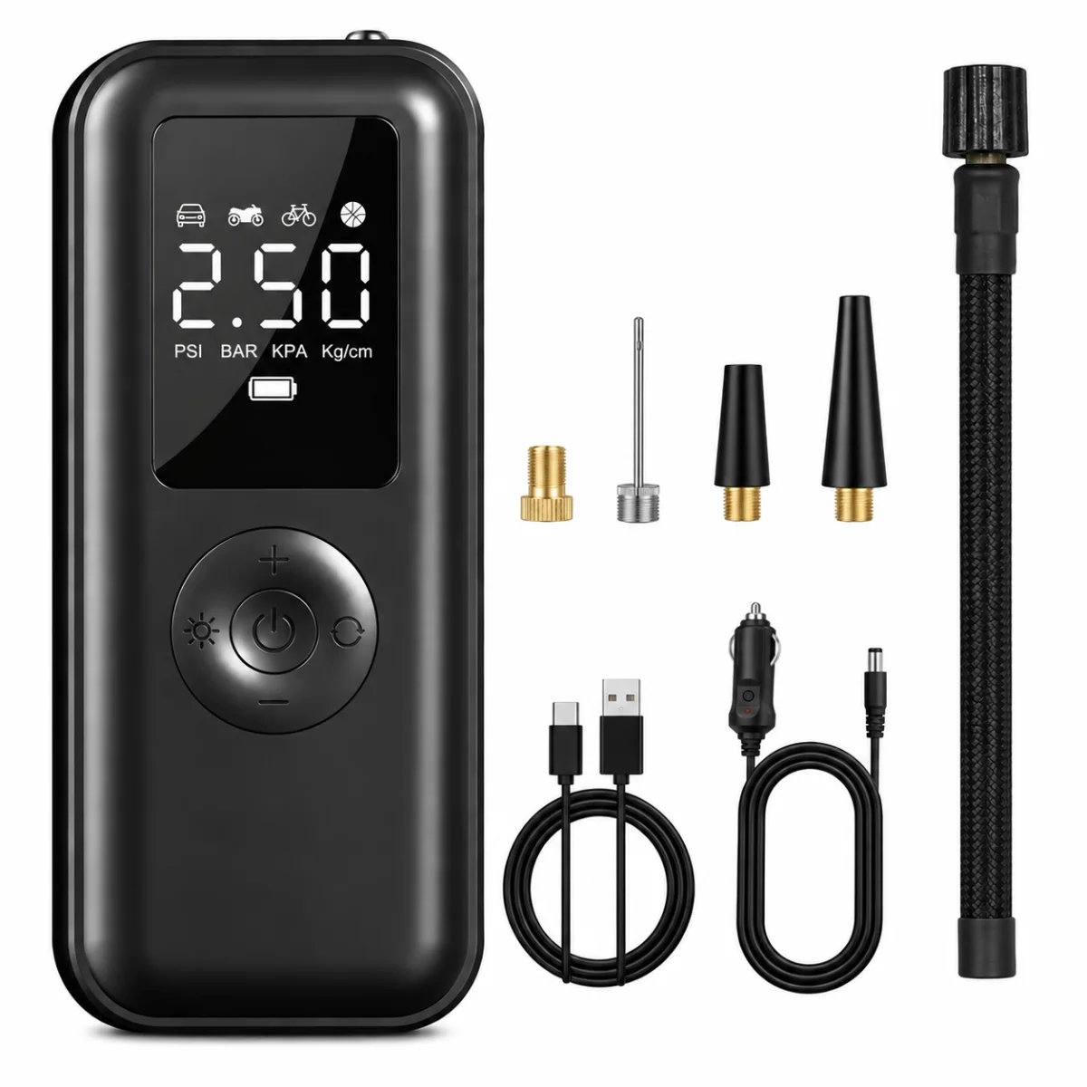Compresor de Aire Portátil Recargable USB Pantalla Digital AF-c03