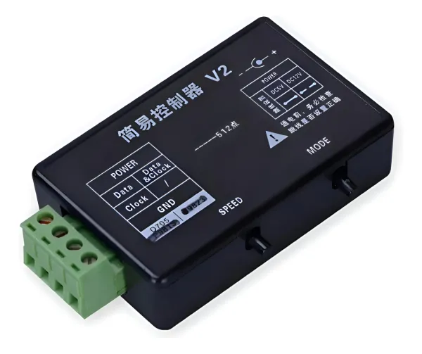Controlador Pre-Programado para Pixel LED, máx. 512px, 5V o 12V