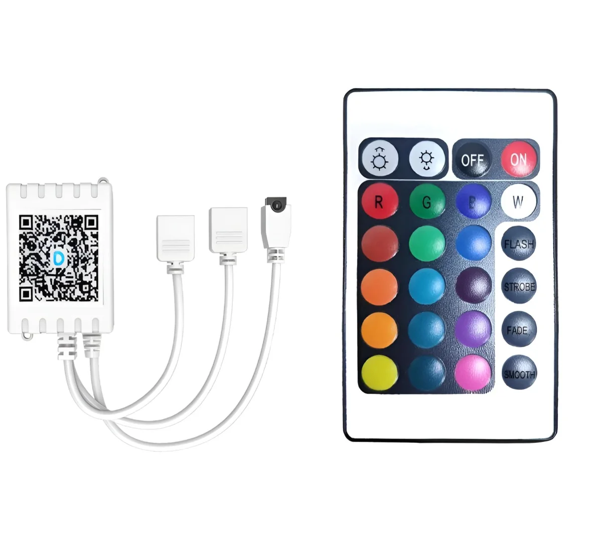 Controlador Bluetooth 4.0 RGB C/ Control remoto IR-24 - 6A -Strong