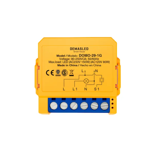 Dimmer Switch WiFi 1 Salida AC100-240V IP20 - Demasled