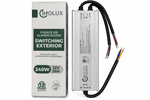 Fuente Switching Exterior 12V - 20A - 240W Para LED- Inolux