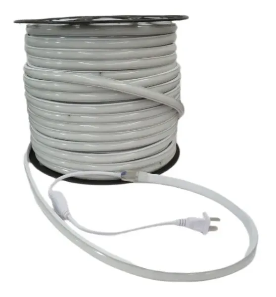 Manguera Silicona COB Blanca 8*14 Por Mt- 220v- M-Led