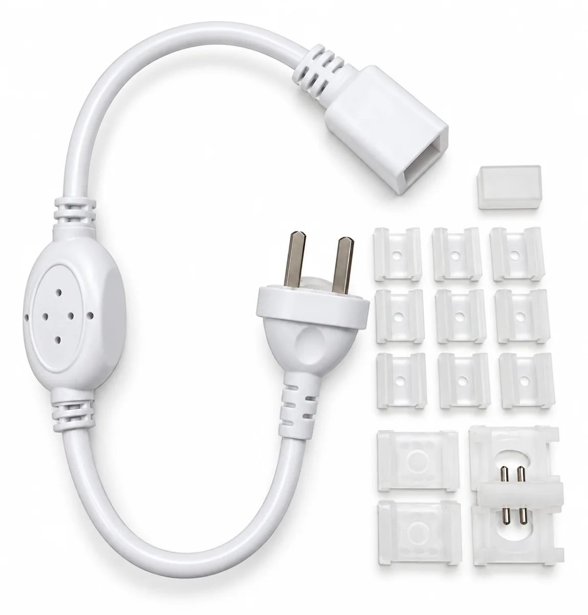 Kit Enchufe Rectificador Neón Led 6*12mm c/ Hebilla 220V 15A