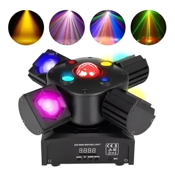 Laser Escenario 4 En 1 RGBW Cabezal Móvil DMX