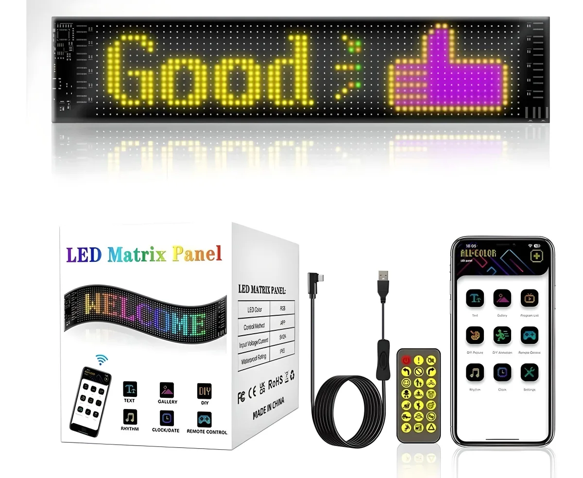 Panel Led Matrix 19,2*89,8Cm 5V/2A - Alic