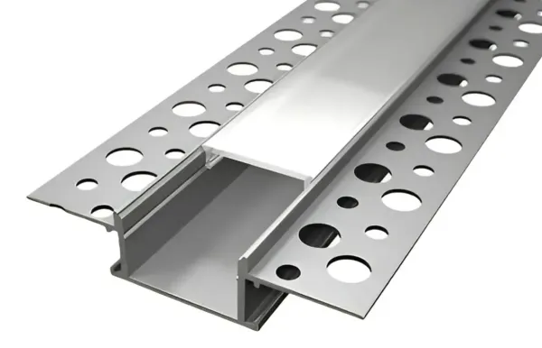 Perfil Aluminio P/tira Led Durlock Cielorraso 2mt C/tapa Opal - M-Led