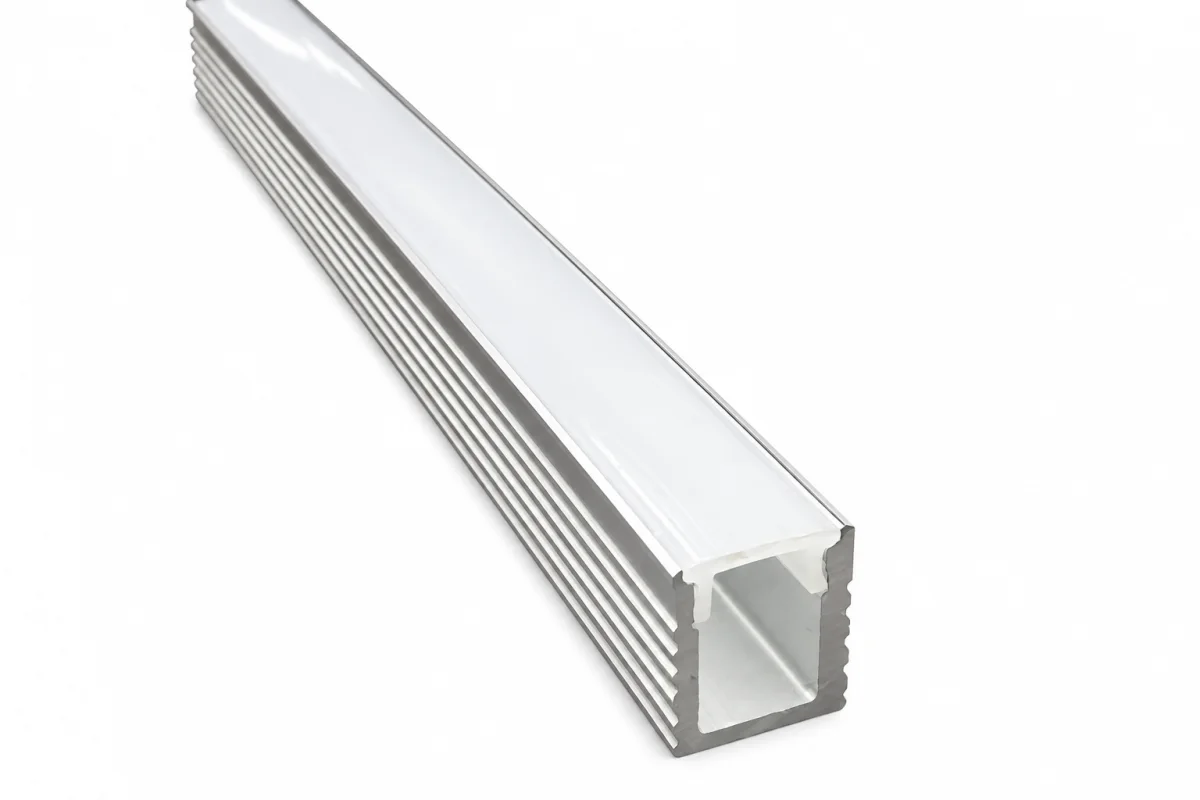 Perfil de Aluminio Mini Linear 7,8x9mm Anodizado, Cover Opal Blanco x 2m