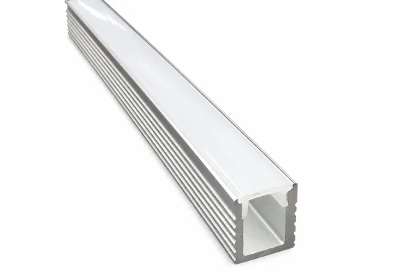 Perfil de Aluminio Mini Linear 7,8x9mm Anodizado, Cover Opal Blanco x 2m