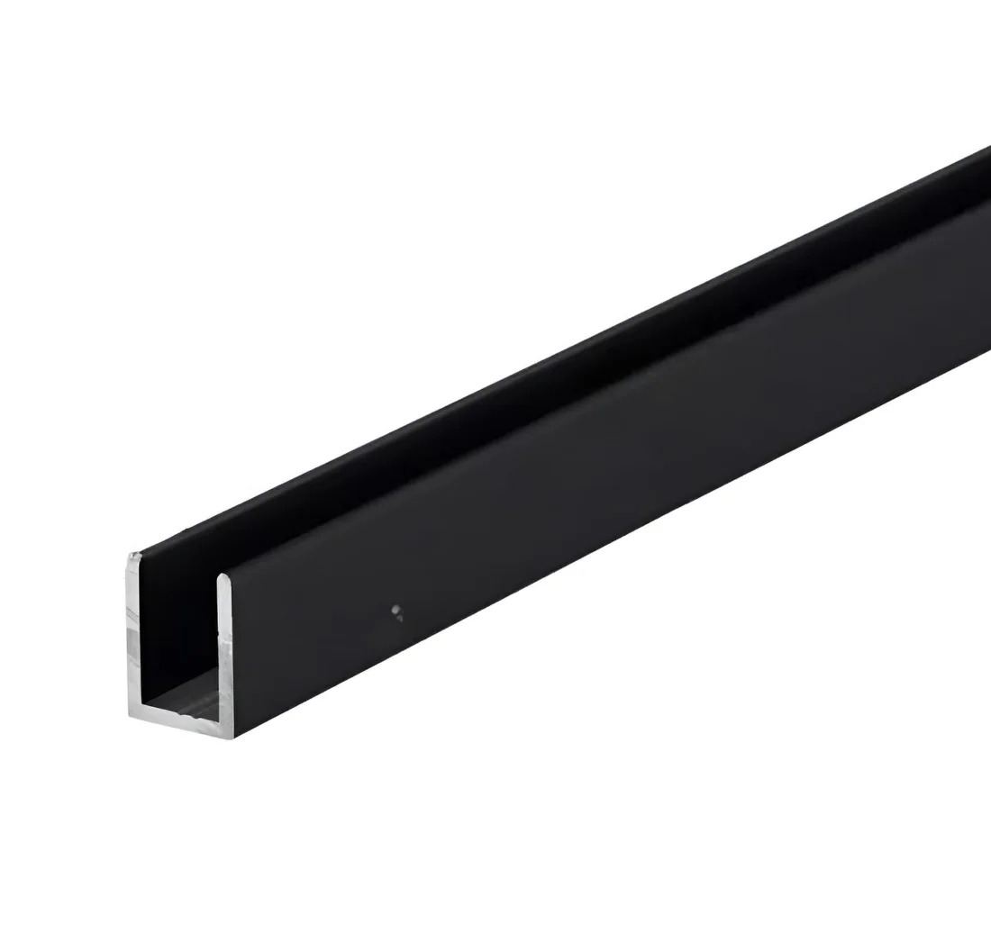Perfil P/Neon 6*12Mn Alum x metro Grueso NEGRO