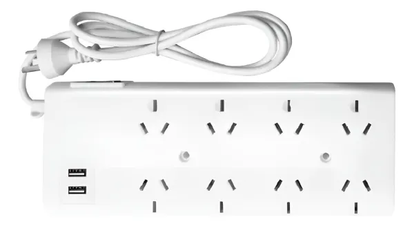 Zapatilla Prolongador 8 Tomas 10a + 2 USB - 3 Mts INTECK