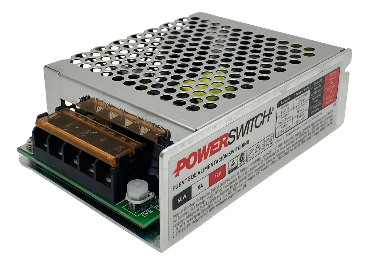 Funete Metalica Switchingh 12V-5A - Powerswitch