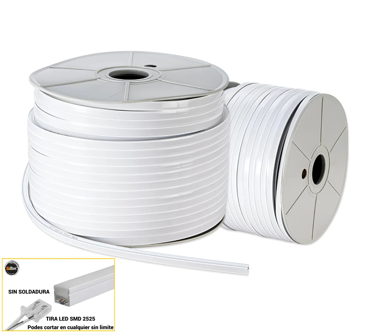 Manguera silicona embutir 10*10- por metro -12v- Lor