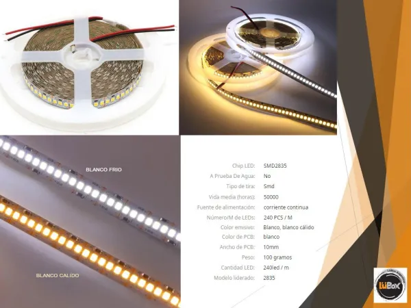 Tira Led SMD 2835 240 L/M Interior - 5Mt - 12V - Premier