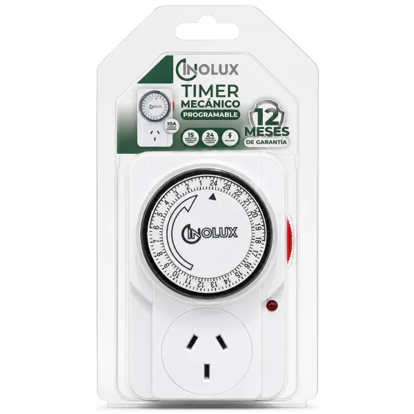 Temporizador Timer Programable Mecánico Enchufable - Inolux