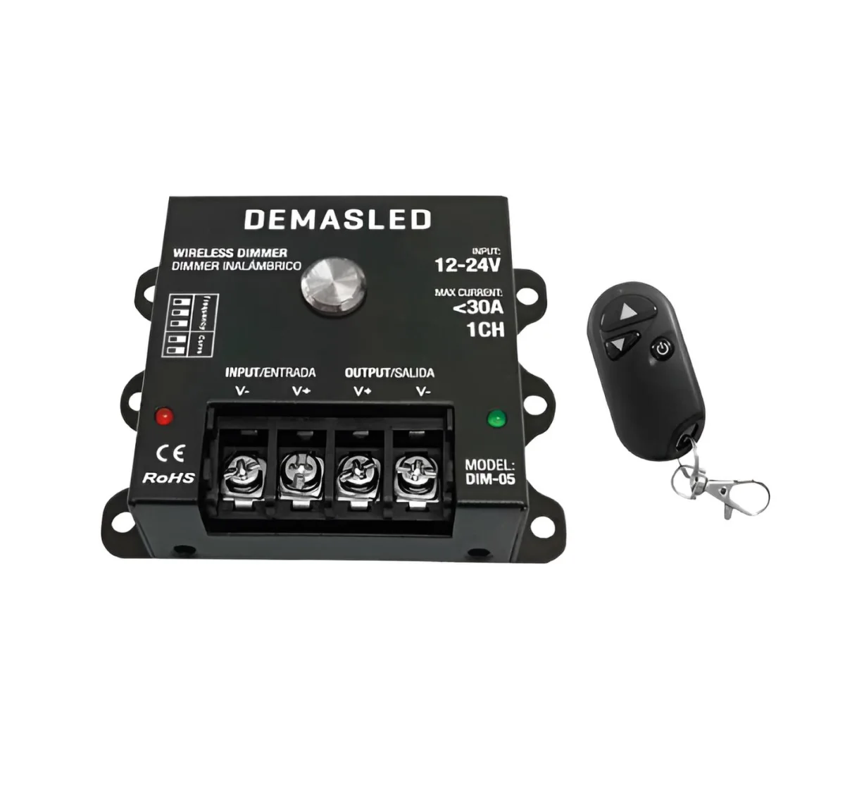 Wireless Dimmer monocromático PWM, 12-24V 360-720W 30A -Demasled