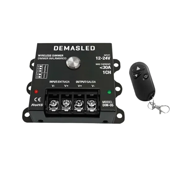 Wireless Dimmer monocromático PWM, 12-24V 360-720W 30A -Demasled