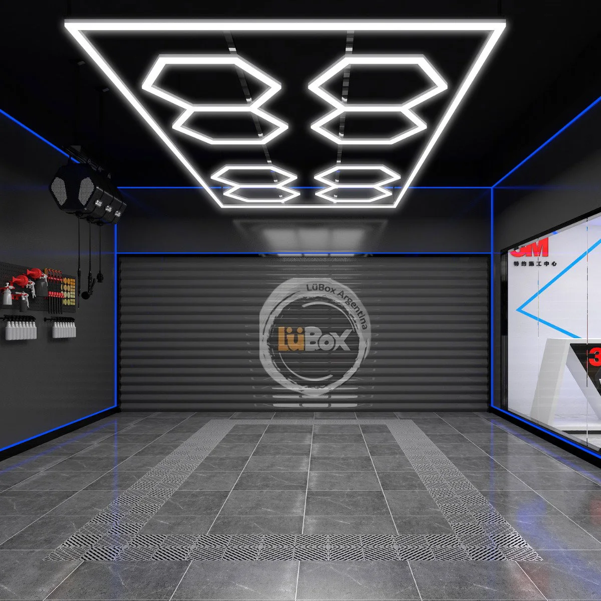 Hexagonal 220v Diseño ZT1018 - 2.41x4.78m - M-Led