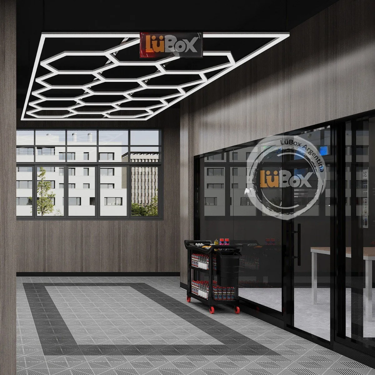 Hexagonal 220v Diseño ZT1028 - 2.41x4.78m - M-Led
